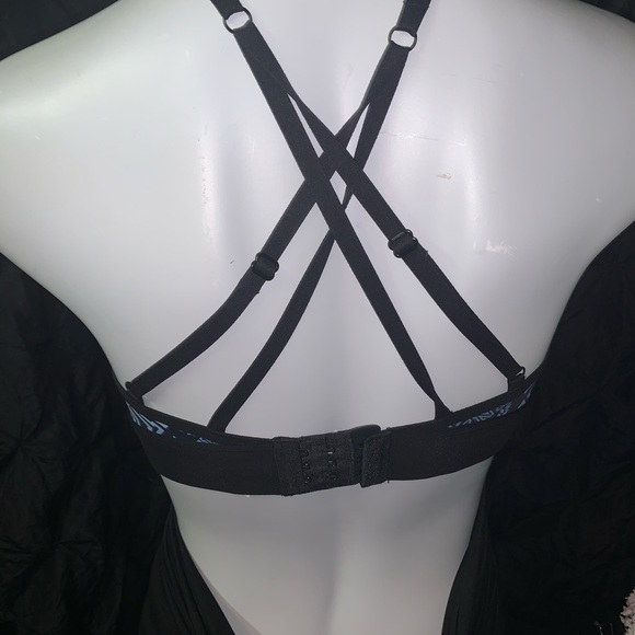 Pink Victoria Secret Ultimate Sports Blue Ombre Bra High-Neck Unlined Sports NWT - Picture 7 of 11